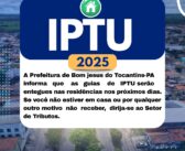 Prefeitura de Bom Jesus do Tocantins-PA estará entregando as guias do IPTU nos próximos dias